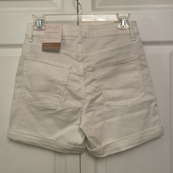 NWT $44 Lauren Conrad White Cuffed Shorts HIGH RISE - Picture 3 of 14